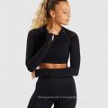 Sports de fitness crop top sans faille